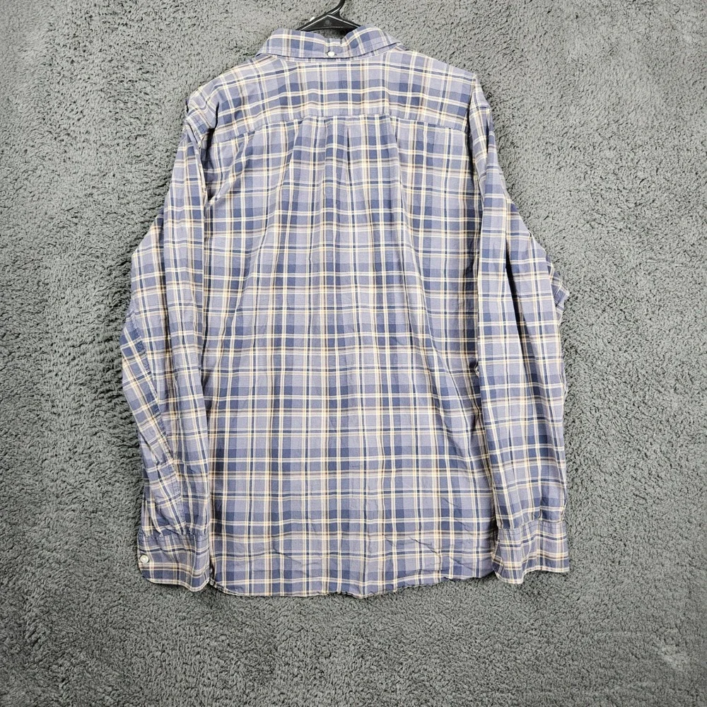 J. Crew 2-ply Mens Plaid Long Sleeve Button Down Casual Shirt‎ Size 16-16.5